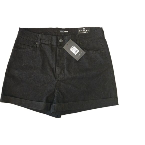 Fashion Nova Pants - Fashion Nova Carter ll Denim Shorts Womens Juniors Black sz 15 Stretch